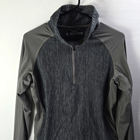 Adidas Climalite Pullover Women's Gray Heather 1/4 Zip Top Sz M - Picture 2 of 11